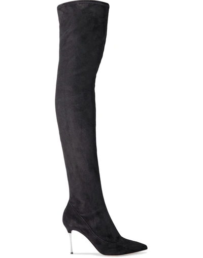 Sergio Rossi Knee Boots In Black