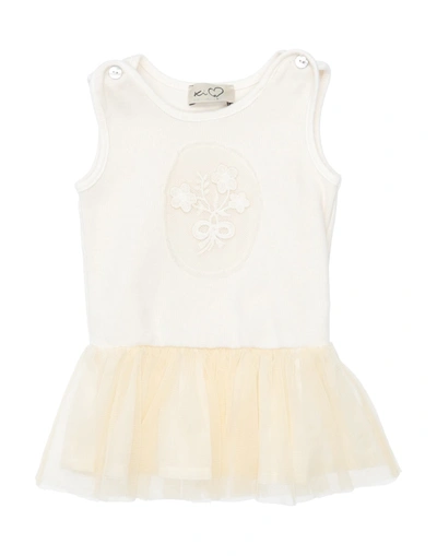 Ki6? Who Are You? Kids'  Dresses In Ivory