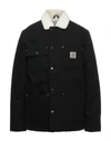 Carhartt Fairmount Faux-shearling Jacket In Black