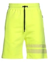 Gcds Man Shorts & Bermuda Shorts Yellow Size S Cotton