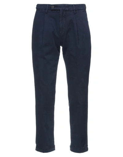 Michael Coal Man Pants Midnight Blue Size 29 Cotton, Elastane In Dark Blue