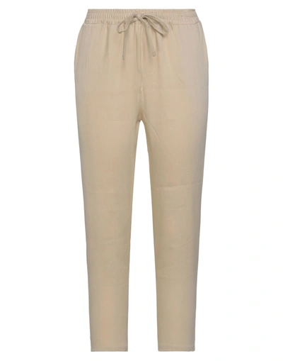 Manila Grace Cropped Pants In Beige