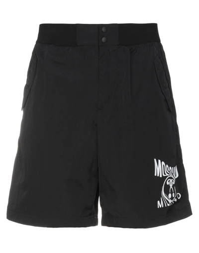 Moschino Man Shorts & Bermuda Shorts Black Size 34 Polyamide