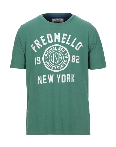 Fred Mello T-shirts In Green