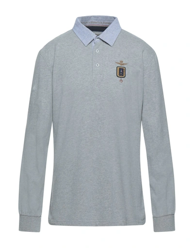 Aeronautica Militare Polo Shirts In Grey