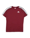 Kappa Kids' T-shirts In Maroon