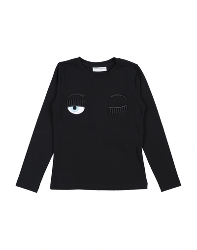 Chiara Ferragni Babies' T-shirts In Black