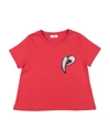 PINKO UP PINKO UP TODDLER GIRL T-SHIRT RED SIZE 6 COTTON, POLYESTER,12422218RX 6