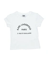 Karl Lagerfeld Kids' T-shirts In White