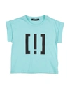 !m?erfect Kids'  T-shirts In Turquoise