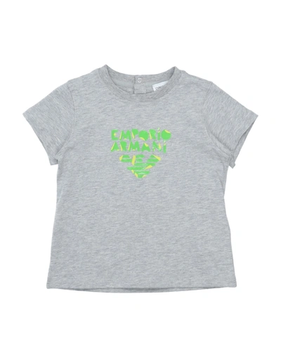 Emporio Armani Kids' T-shirts In Grey