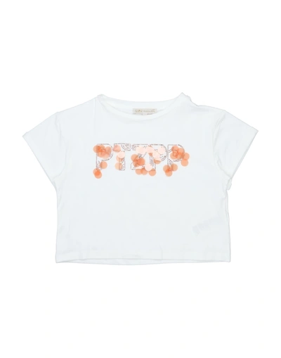Patrizia Pepe Babies'  Toddler Girl T-shirt White Size 3 Cotton, Elastane