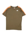 Kappa Kids' T-shirts In Military Green