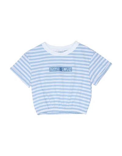 L:ú L:ú By Miss Grant Babies'  Toddler Girl T-shirt Sky Blue Size 6 Cotton, Elastane