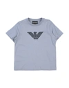 Emporio Armani Kids' T-shirts In Grey