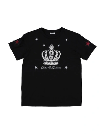 Dolce & Gabbana Kids' T-shirts In Black