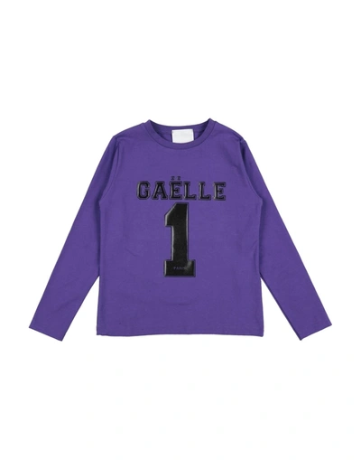 Gaelle Paris Kids' T-shirts In Purple