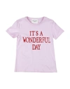 Alberta Ferretti Babies' T-shirts In Light Pink