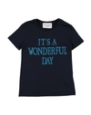 Alberta Ferretti Babies' T-shirts In Dark Blue