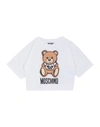 Moschino Teen Kids' T-shirts In White