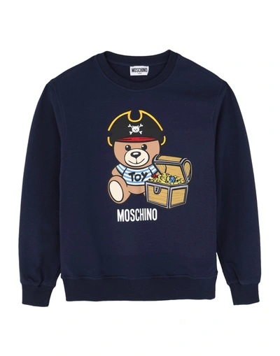 Moschino Teen Kids' Sweatshirts In Dark Blue