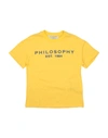 Philosophy Di Lorenzo Serafini Kids' T-shirts In Yellow