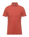 Brunello Cucinelli Polo Shirts In Rust
