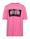 Msgm T-shirts In Fuchsia