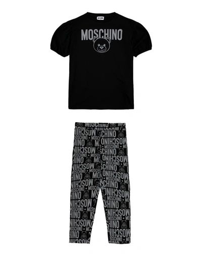 Moschino Teen Kids' Pants Sets In Black