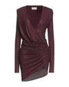 Alexandre Vauthier Short Dresses In Maroon