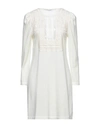 Alberta Ferretti Short Dresses In Ivory