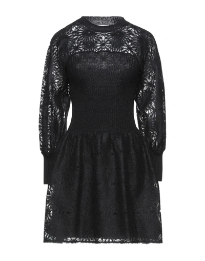 Alberta Ferretti Short Dresses In Black