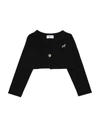 Monnalisa Kids' Wrap Cardigans In Black