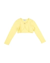 Monnalisa Kids' Wrap Cardigans In Yellow