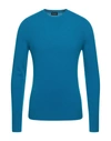 DRUMOHR DRUMOHR MAN SWEATER AZURE SIZE 44 WOOL, POLYAMIDE, COTTON,39848196MT 6