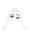 Chiara Ferragni Turtlenecks In Ivory