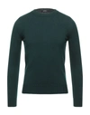 Alpha Studio Sweaters In Dark Green