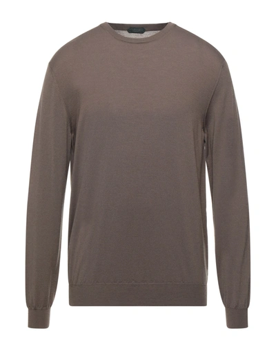 Zanone Sweaters In Beige