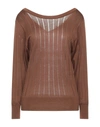 Agnona Sweaters In Brown