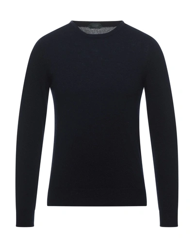 Zanone Sweaters In Dark Blue