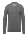 Alpha Studio Sweaters In Grey