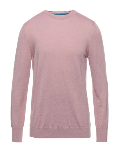 Messagerie Green Flag Sweaters In Pastel Pink
