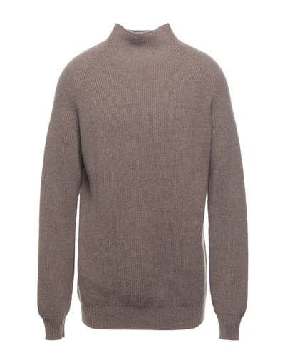 Alpha Studio Turtlenecks In Beige