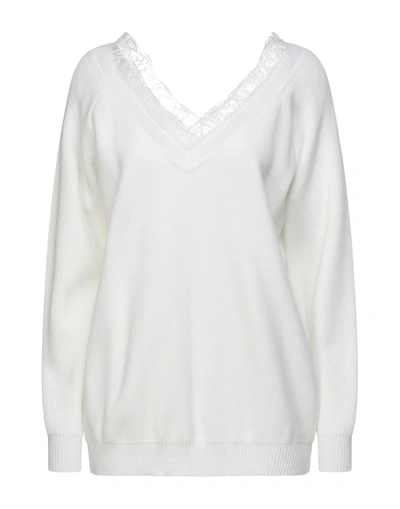 Access Fashion Sweaters In White