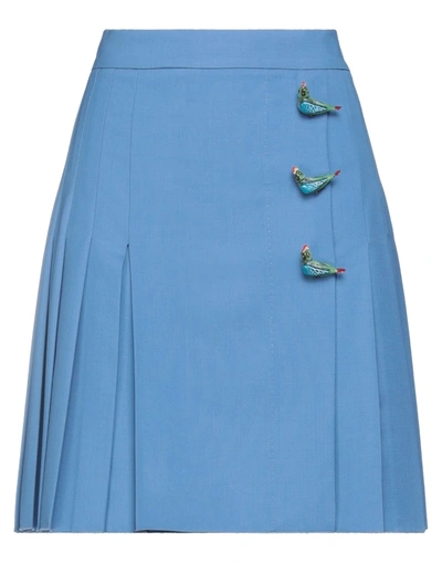 Dolce & Gabbana Midi Skirts In Pastel Blue