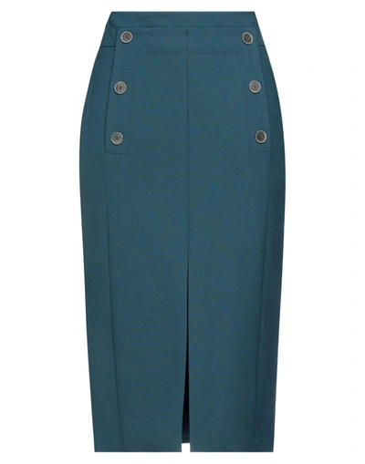 Eleventy Midi Skirts In Green