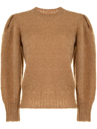 Isabel Marant Emma Mohair And Wool-blend Jumper In Beige