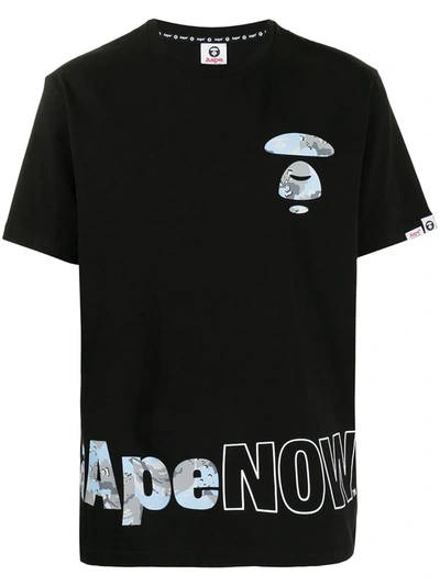 Aape By A Bathing Ape Graphic-print T-shirt In 黑色