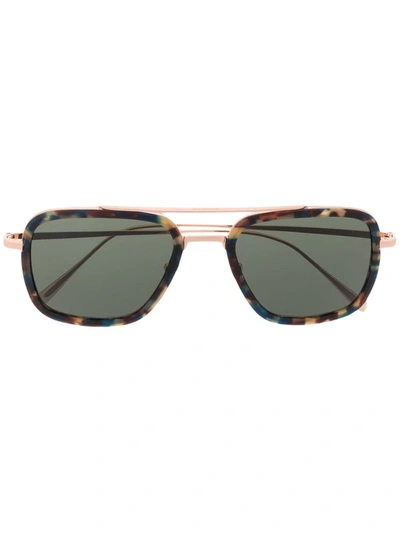 Billionaire Tortoiseshell Aviator-frame Sunglasses In Silver