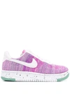 Nike Air Force 1 Crater Flyknit Move To Zero Sneakers In Purple And Blue-blues In Pink